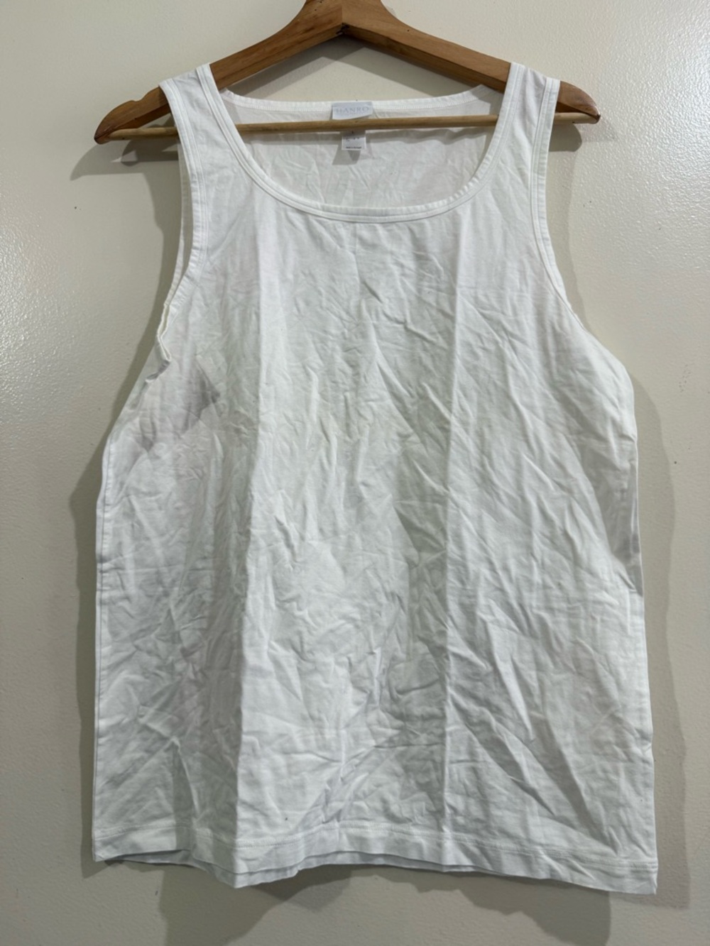 Hanro White Scoop Tank Top